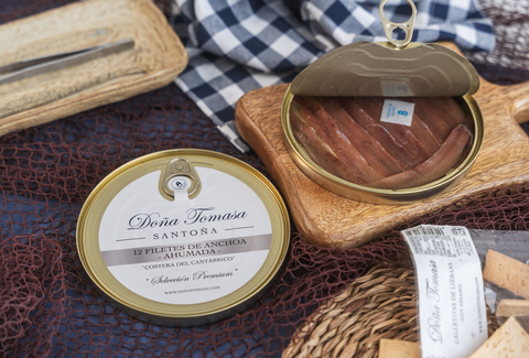 Anchoas de Costera del Cantábrico Ahumadas (12 filetes grandes) 90g