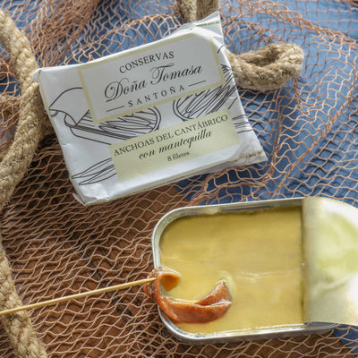 Anchoas de costera con mantequilla (8 filetes medianos) 80g