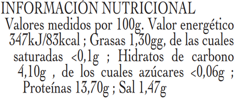 Berberechos al natural 35/45 piezas 63g