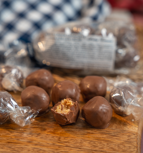 Bombón crema cacahuete y chocolate con leche 130g