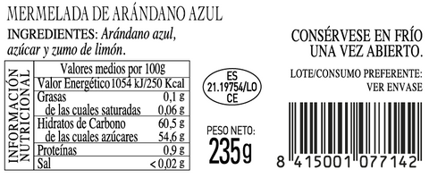 Confitures Artisanales 235g