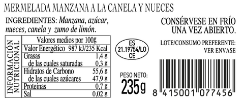 Confitures Artisanales 235g