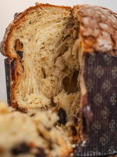 Panettone Tradicional con Chocolate 800g, hecho en Cantabria.
