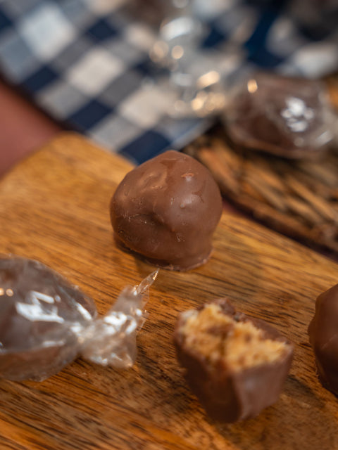 Bombón crema cacahuete y chocolate con leche 130g