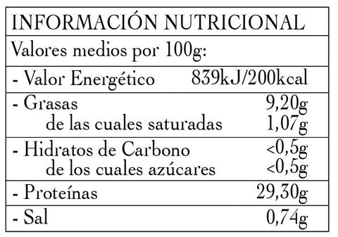 Pandereta Ventresca bonito del norte en aceite de oliva (230g)