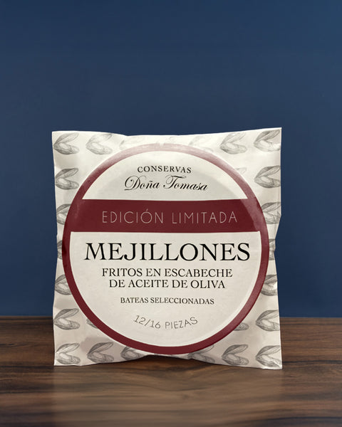 Mejillones Fritos en Escabeche Bateas Seleccionadas (12/16 piezas) 110g