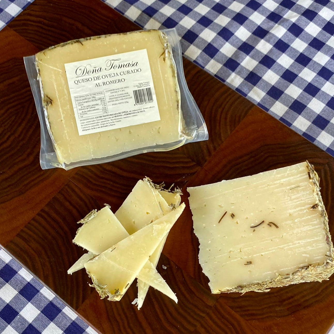 Queso De Oveja Curado Con Romero 220g - Doña Tomasa