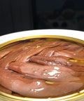 Detalle de los filetes de anchoa Selección 00 en la lata