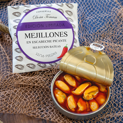 Mejillones en Escabeche Picantes (12/16 piezas) Selección Bateas 110g