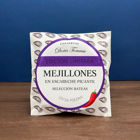 Mejillones en Escabeche Picantes (12/16 piezas) Selección Bateas 110g