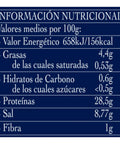 Información nutricional de las anchoas de costera Octavillo
