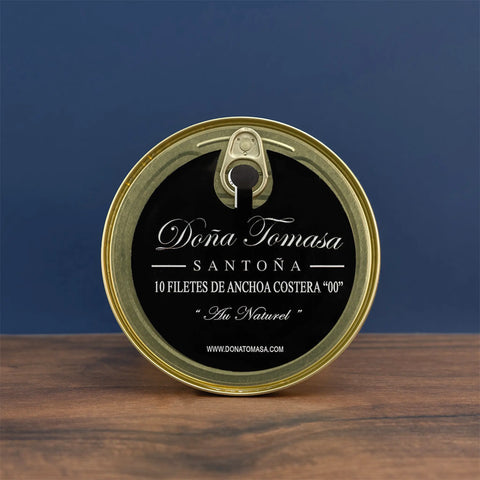 Lata cerrada de anchoas 00 au Naturel Doña Tomasa