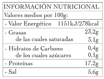 Ventresca de atún cortada a cuchillo 100g