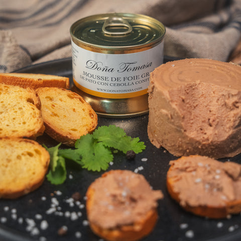 Mousse de foie gras de pato con cebolla confitada 130g