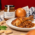 Sugerencia de pollo asado con salsa de cebolla y Pedro Ximénez Doña Tomasa