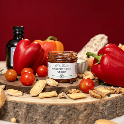 Tarro de sobrasada vegetal de tomate y almendra Doña Tomasa de 100 g