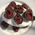 Frambuesas con chocolate negro