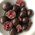 Frambuesas con chocolate negro